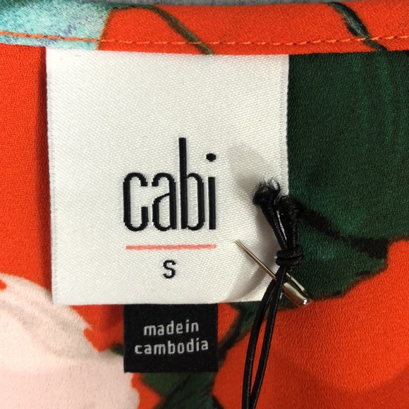 Cabi Floral Red Sleeveless Tank Top Size Small - Picture 4 of 4